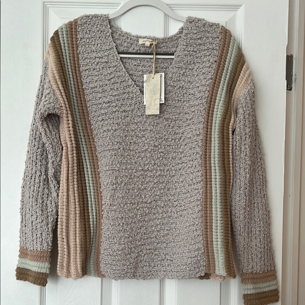 Cozy Multicolor V-Neck Sweater